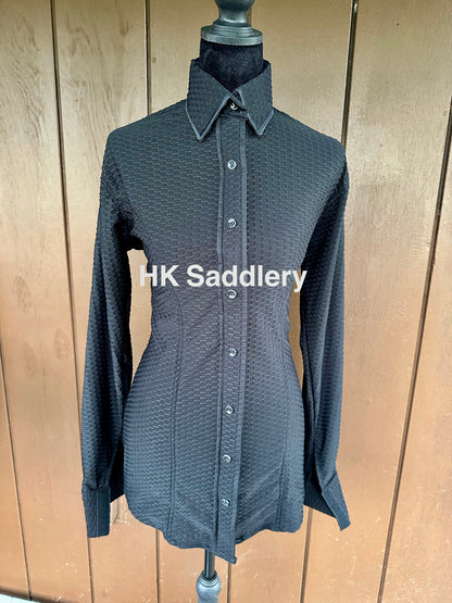 Black waffle shirt