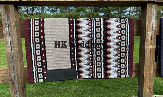 River Runs Show Pads - "Burgundy Bliss" Western Show Pad