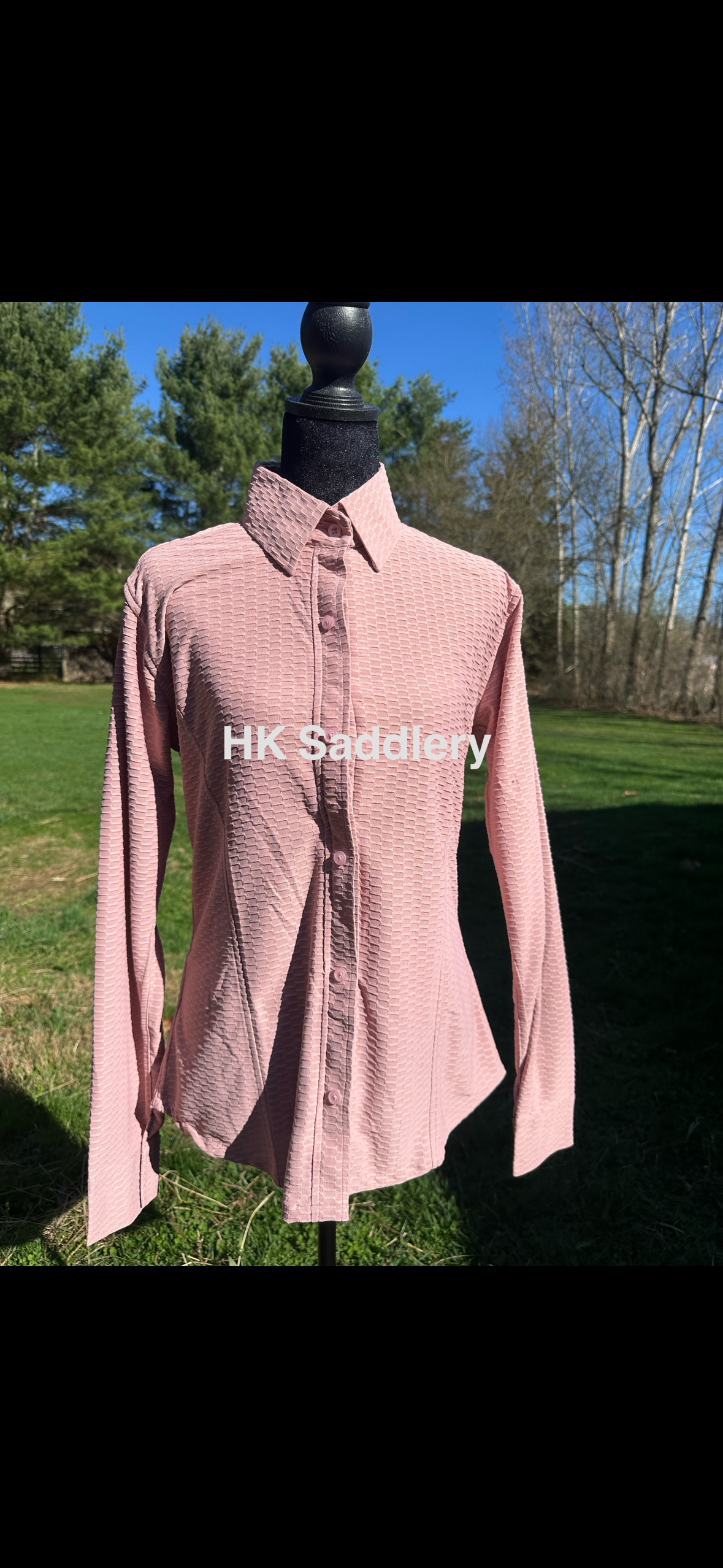Pink waffle shirt